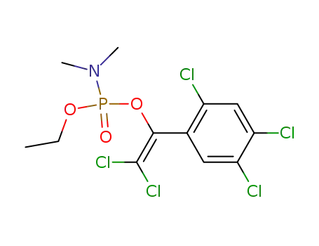 Dimethyl-phosphoramidic acid 2,2-dichloro-1-(2,4,5-trichloro-phenyl)-vinyl ester ethyl ester