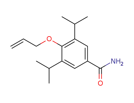 Molecular Structure of 7192-63-4 (4-(Allyloxy)-3,5-dipropylbenzamide)