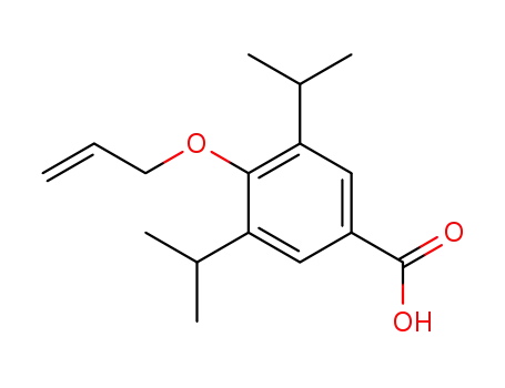Molecular Structure of 7192-38-3 (4-(Allyloxy)-3,5-diisopropylbenzoic acid)