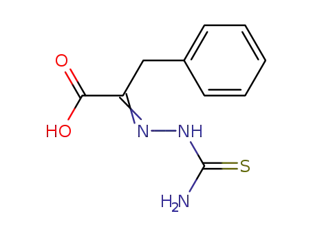 Molecular Structure of 81118-79-8 (Benzenepropanoic acid, a-[(aminothioxomethyl)hydrazono]-)