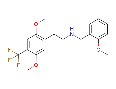 Molecular Structure of 1027161-33-6 (Benzeneethanamine, 2,5-dimethoxy-N-[(2-methoxyphenyl)methyl]-4-(trifluoromethyl)-)