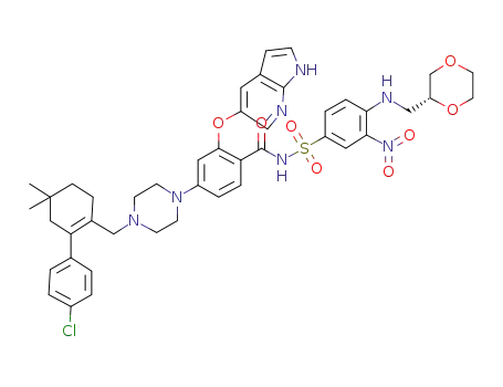 4-(4-{[2-(4-chlorophenyl)-4,4-dimethylcyclohex-1-en-1-yl]methyl}piperazin-1-yl)-N-[(4-{[(2R)-1,4-dioxan-2-ylmethyl]amino}-3-nitrophenyl)sulfonyl]-2-(1H-pyrrolo[2,3-b]pyridin-5-yloxy)benzamide