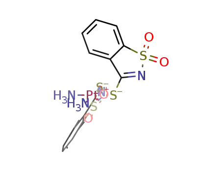 cis-[Pt(II)(thiosaccharinate)2(NH3)2]