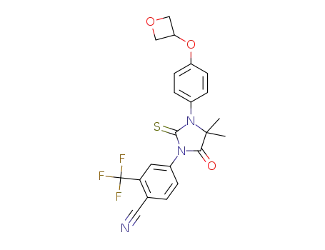 4-(4,4-dimethyl-3-(4-((oxetan-3-yl)oxy)phenyl)-5-oxo-2-thioxoimidazolidin-1-yl)-2-(trifluoromethyl)benzonitrile