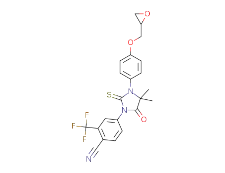 4-(4,4-dimethyl-3-(4-(oxiran-2-ylmethoxy)phenyl)-5-oxo-2-thioxoimidazolidin-1-yl)-2-(trifluoromethyl)benzonitrile