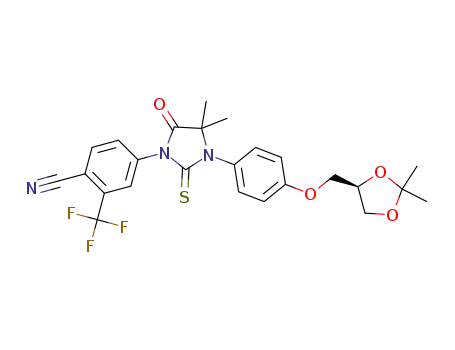 (R)-4-(3-(4-((2,2-dimethyl-1,3-dioxolan-4-yl)methoxy)phenyl)-4,4-dimethyl-5-oxo-2-thioxoimidazolidin-1-yl)-2-(trifluoromethyl)benzonitrile