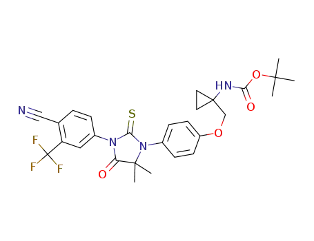 tert-butyl (1-((4-(3-(4-cyano-3-(trifluoromethyl)phenyl)-5,5-dimethyl-4-oxo-2-thioxoimidazolidin-1-yl)phenoxy)methyl)cyclopropyl)carbamate
