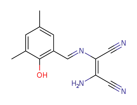 2-amino-3-((E)-(2-hydroxy-3,5-dimethylbenzylidene)amino)maleonitrile
