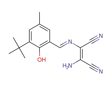2-amino-3-((E)-(3-(tert-butyl)-2-hydroxy-5-methylbenzylidene)amino)maleonitrile