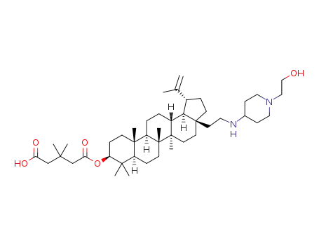 5-(((1R,3aR,5aR,5bR,7aR,9S,11aR,11bR,13aR,13bR)-3a-(2-((1-(2-hydroxyethyl)piperidin-4-yl)amino)ethyl)-5a,5b,8,8,11a-pentamethyl-1-(prop-1-en-2-yl)icosahydro-1H-cyclopenta[a]chrysen-9-yl)oxy)-3,3-dimethyl-5-oxopentanoic acid