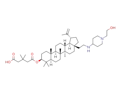 5-(((1R,3aR,5aR,5bR,7aR,9S,11aR,11bR,13aR,13bR)-3a-(2-((1-(2-hydroxyethyl)piperidin-4-yl)amino)ethyl)-5a,5b,8,8,11a-pentamethyl-1-(prop-1-en-2-yl)icosahydro-1H-cyclopenta[a]chrysen-9-yl)oxy)-3,3-dimethyl-5-oxopentanoic acid