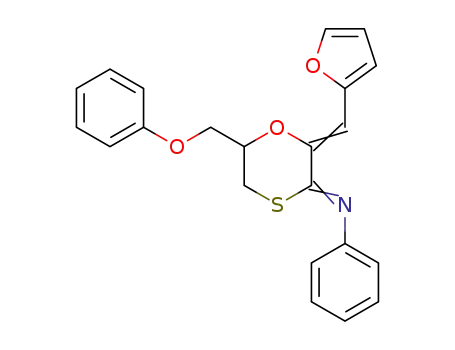 2-(furan-2-ylmethylene)-6-(phenoxymethyl)-N-phenyl-1,4-oxathian-3-imine