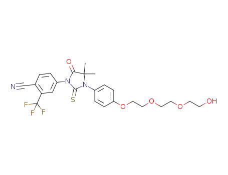 4-[3-(4-{2-[2-(2-hydroxyethoxy)ethoxy]ethoxy}phenyl)-4,4-dimethyl-5-oxo-2-sulfanylideneimidazolidin-1-yl]-2-(trifluoromethyl)benzonitrile
