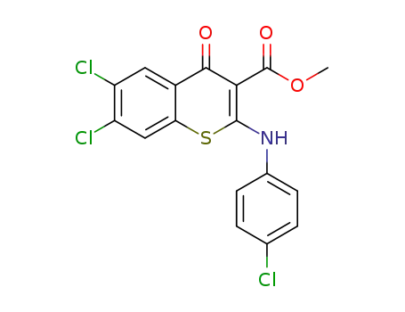 methyl 2-[N-(4-chlorophenyl)amino]-6,7-dichloro-4-oxo-4H-1-benzothiopyran-3-carboxylate
