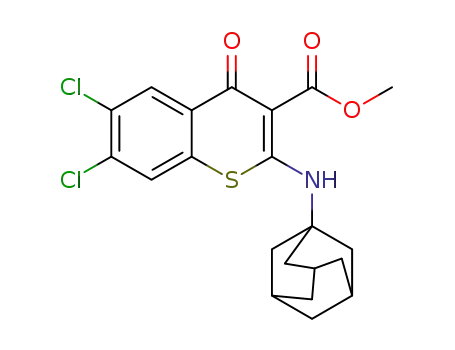 methyl 2-[N-(1-adamantyl)amino]-6,7-dichloro-4-oxo-4H-1-benzothiopyran-3-carboxylate