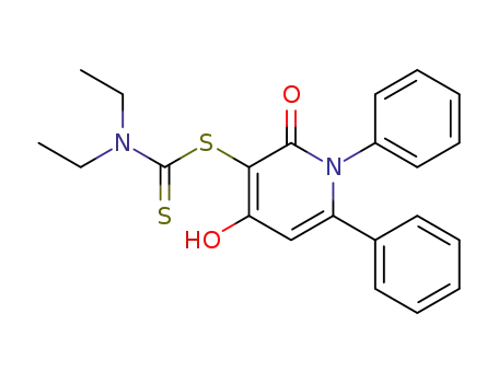 3-diethylaminothiocarbonylthio-4-hydroxy-1,6-diphenylpyridin-2(1H)-one