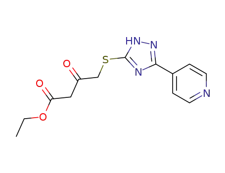 ethyl 3-oxo-4-((3-(pyridin-4-yl)-1,2,4-triazol-5-yl)thio)butanoate
