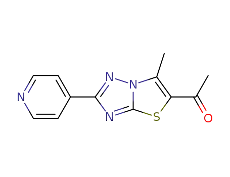 1-(6-methyl-(2-(pyridin-4-yl)thiazolo[3,2-b][1,2,4]triazol-5-yl))ethanone