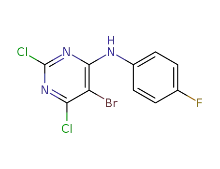 5-bromo-2,6-dichloro-N-(4-fluorophenyl)pyrimidin-4-amine