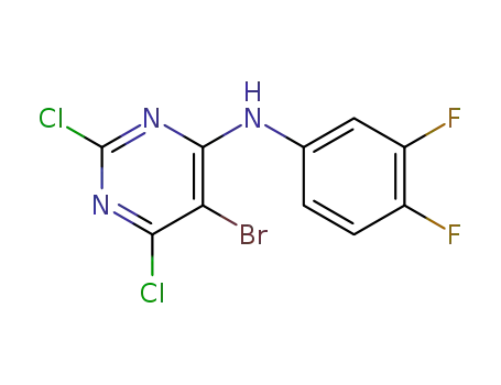 5-bromo-2,6-dichloro-N-(3,4-difluorophenyl)pyrimidin-4-amine