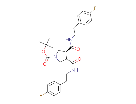 tert-butyl (3S,4S)-3,4-bis((4-fluorophenethyl)carbamoyl)pyrrolidine-1-carboxylate
