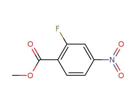 Molecular Structure of 392-09-6 (Methyl 2-fluoro-4-nitrobenzenecarboxylate)