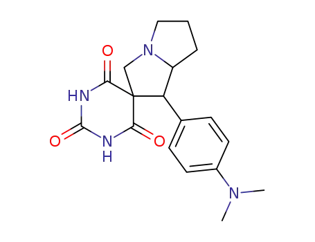 1'-(4-dimethylaminophenyl)hexahydro-1'H-spiro[pyrimidine-5,2'-pyrrolizine]-2,4,6(1H,3H,5H)-trione