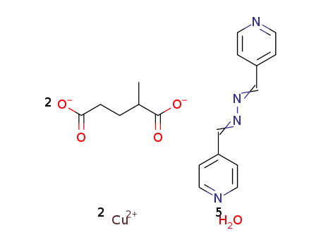 {[Cu2(μ4-2-methylglutarate)2(μ-1,4-bis(4-pyridyl)-2,3-diaza-1,3-butadiene)]*5H2O}n
