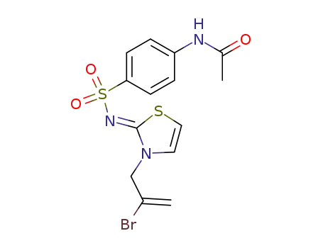 N-acetyl-sulfanilic acid-[3-(2-bromo-allyl)-3H-thiazol-2-ylidenamide]