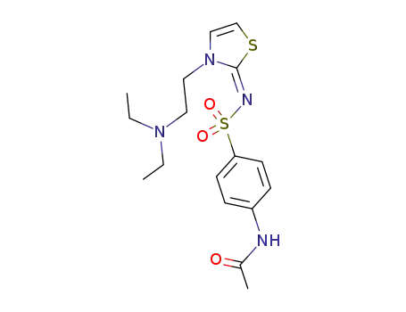 N-acetyl-sulfanilic acid-[3-(2-diethylamino-ethyl)-3H-thiazol-2-ylidenamide]