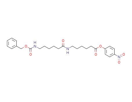 Molecular Structure of 121759-91-9 (Hexanoic acid,
6-[[1-oxo-6-[[(phenylmethoxy)carbonyl]amino]hexyl]amino]-,
4-nitrophenyl ester)