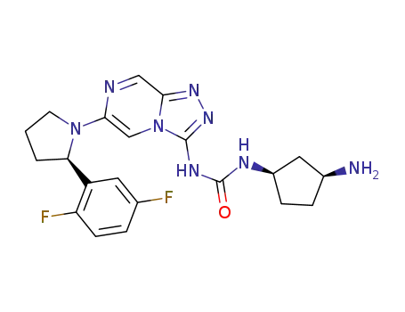 1-((1R,3S)-3-aminocyclopentyl)-3-(6-((R)-2-(2,5-difluorophenyl)pyrrolidin-1-yl)-[1,2,4]triazolo[4,3-a]pyrazin-3-yl)urea