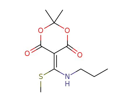 2,2-dimethyl-5-((methylthio)(propylamino)methylene)-1,3-dioxane-4,6-dione
