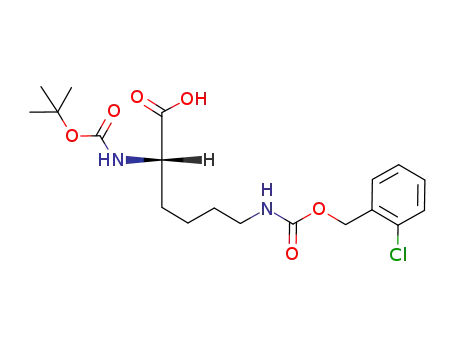 Molecular Structure of 54613-99-9 (N-Boc-N'-(2-chlorobenzyloxycarbonyl)-L-lysine)