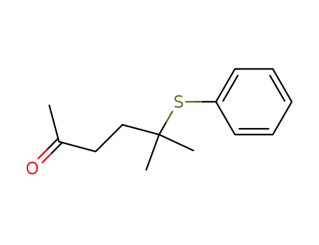 Molecular Structure of 130660-15-0 (2-Hexanone, 5-methyl-5-(phenylthio)-)