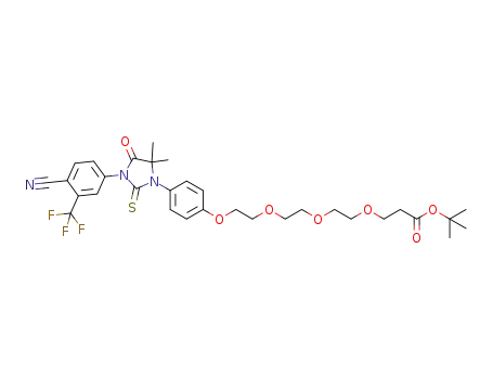 tert-butyl 3-(2-(2-(2-(4-(3-(4-cyano-3-(trifluoromethyl)phenyl)-5,5-dimethyl-4-oxo-2-thioxoimidazolidin-1-yl)phenoxy)ethoxy)ethoxy)ethoxy)propanoate