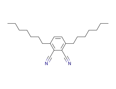 Molecular Structure of 119931-43-0 (1,2-Benzenedicarbonitrile, 3,6-diheptyl-)