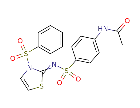 4-acetylamino-N-(3-benzenesulfonyl-3H-thiazol-2-ylidene)-benzenesulfonamide