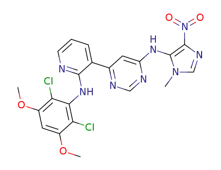 6-[2-(2,6-dichloro-3,5-dimethoxy-anilino)-3-pyridyl]-N-(3-methyl-5-nitroimidazol-4-yl)pyrimidin-4-amine