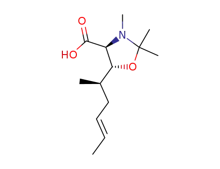 (4S,5R,1'R,3'E)-2,2,3-trimethyl-5-(1'-methyl-3'-pentenyl)-4-oxazolidinecarboxylic acid