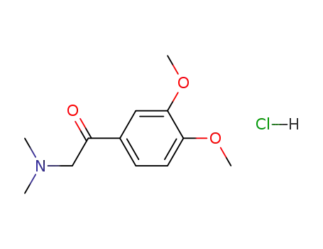 Molecular Structure of 33061-25-5 (Ethanone, 1-(3,4-dimethoxyphenyl)-2-(dimethylamino)-, hydrochloride)
