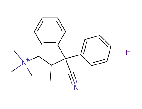 (3-cyano-2-methyl-3,3-diphenyl-propyl)-trimethyl-ammonium; iodide