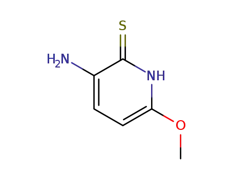 Molecular Structure of 42362-14-1 (2(1H)-Pyridinethione, 3-amino-6-methoxy-)