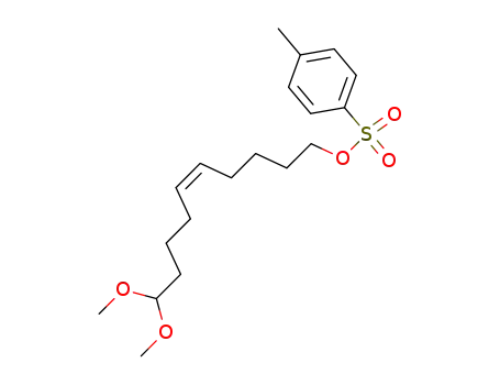 Molecular Structure of 97943-48-1 (5-Decen-1-ol, 10,10-dimethoxy-, 4-methylbenzenesulfonate, (Z)-)