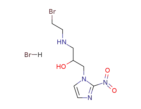 Molecular Structure of 129448-97-1 (1-[(2-bromoethyl)amino]-3-(2-nitro-1H-imidazol-1-yl)propan-2-ol hydrobromide (1:1))