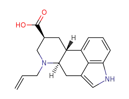 Molecular Structure of 86891-15-8 (Ergoline-8-carboxylic acid, 6-(2-propenyl)-, (8-alpha)-)
