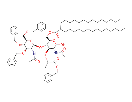 4-O-(N-acetyl-3,4,6-tri-O-benzyl-β-D-glucosaminyl)-6-O-2-tetradecylhexadecanoyl-N-acetylmuramic acid benzyl ester