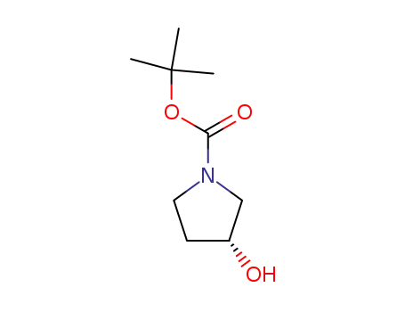 Molecular Structure of 109431-87-0 ((R)-(-)-N-Boc-3-pyrrolidinol)