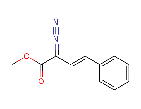 Molecular Structure of 119987-21-2 (3-Butenoic acid, 2-diazo-4-phenyl-, methyl ester, (E)-)