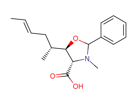 (4S,5R)-3-Methyl-5-((E)-(R)-1-methyl-pent-3-enyl)-2-phenyl-oxazolidine-4-carboxylic acid